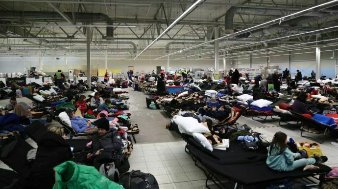 Temporary Shelter For Ukrainian Refugees In Poland