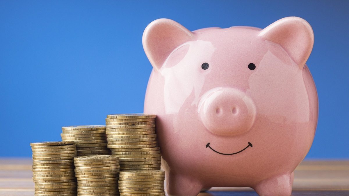 front-view-finance-elements-with-pink-piggy-bank