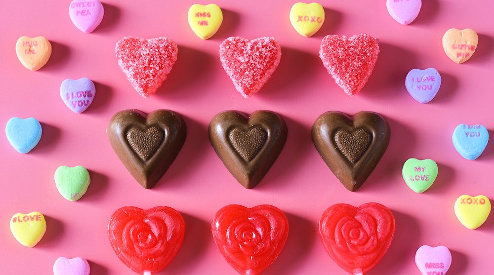 Heart shaped candy