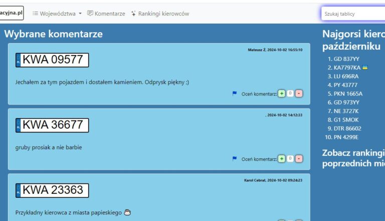 Польща: що можна дізнатися за номером автомобіля